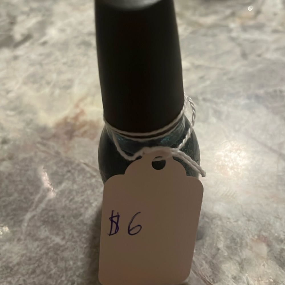 Blue nail polish